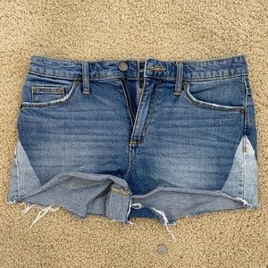 Mid Rise Denim Shorts